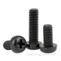 Cross Recessed Pan Head Black Machine Screw